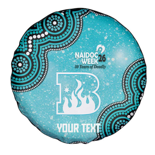 Brisbane Heat NAIDOC Week 2026 Custom Spare Tire Cover 50 Years Deadly Indigenous Art Glitter Effect
