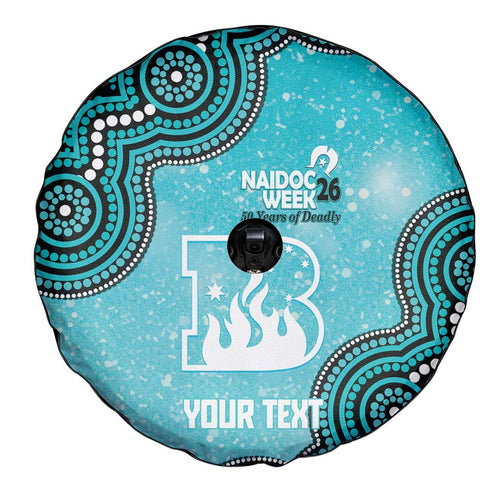 Brisbane Heat NAIDOC Week 2026 Custom Spare Tire Cover 50 Years Deadly Indigenous Art Glitter Effect