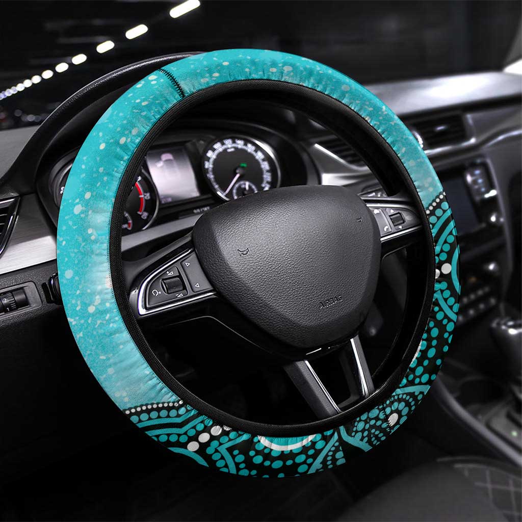Brisbane Heat NAIDOC Week 2026 Steering Wheel Cover 50 Years Deadly Indigenous Art Glitter Effect