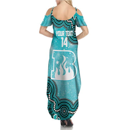 Brisbane Heat NAIDOC Week 2026 Custom Summer Maxi Dress 50 Years Deadly Indigenous Art Glitter Effect