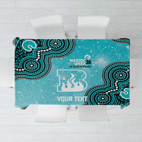 Brisbane Heat NAIDOC Week 2026 Custom Tablecloth 50 Years Deadly Indigenous Art Glitter Effect