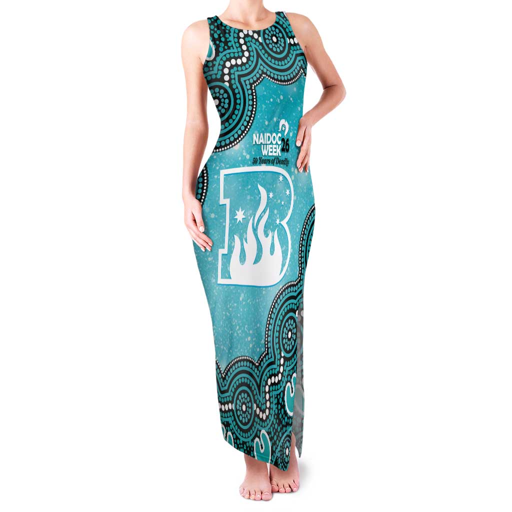 Brisbane Heat NAIDOC Week 2026 Custom Tank Maxi Dress 50 Years Deadly Indigenous Art Glitter Effect