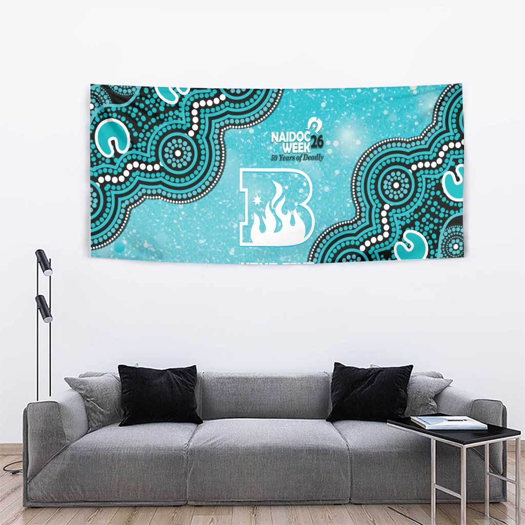 Brisbane Heat NAIDOC Week 2026 Custom Tapestry 50 Years Deadly Indigenous Art Glitter Effect