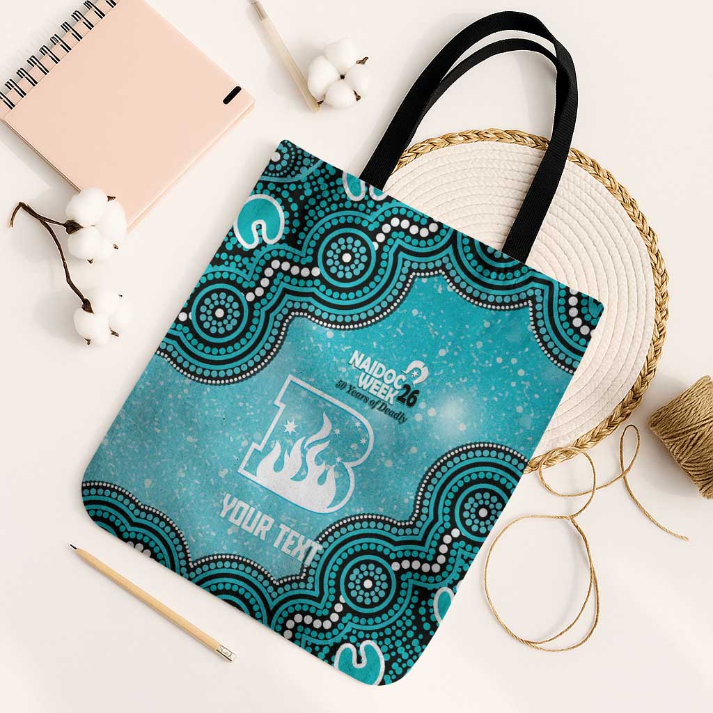 Brisbane Heat NAIDOC Week 2026 Custom Tote Bag 50 Years Deadly Indigenous Art Glitter Effect