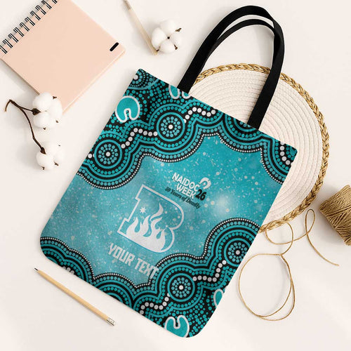 Brisbane Heat NAIDOC Week 2026 Custom Tote Bag 50 Years Deadly Indigenous Art Glitter Effect