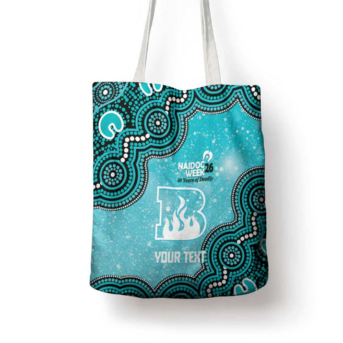 Brisbane Heat NAIDOC Week 2026 Custom Tote Bag 50 Years Deadly Indigenous Art Glitter Effect