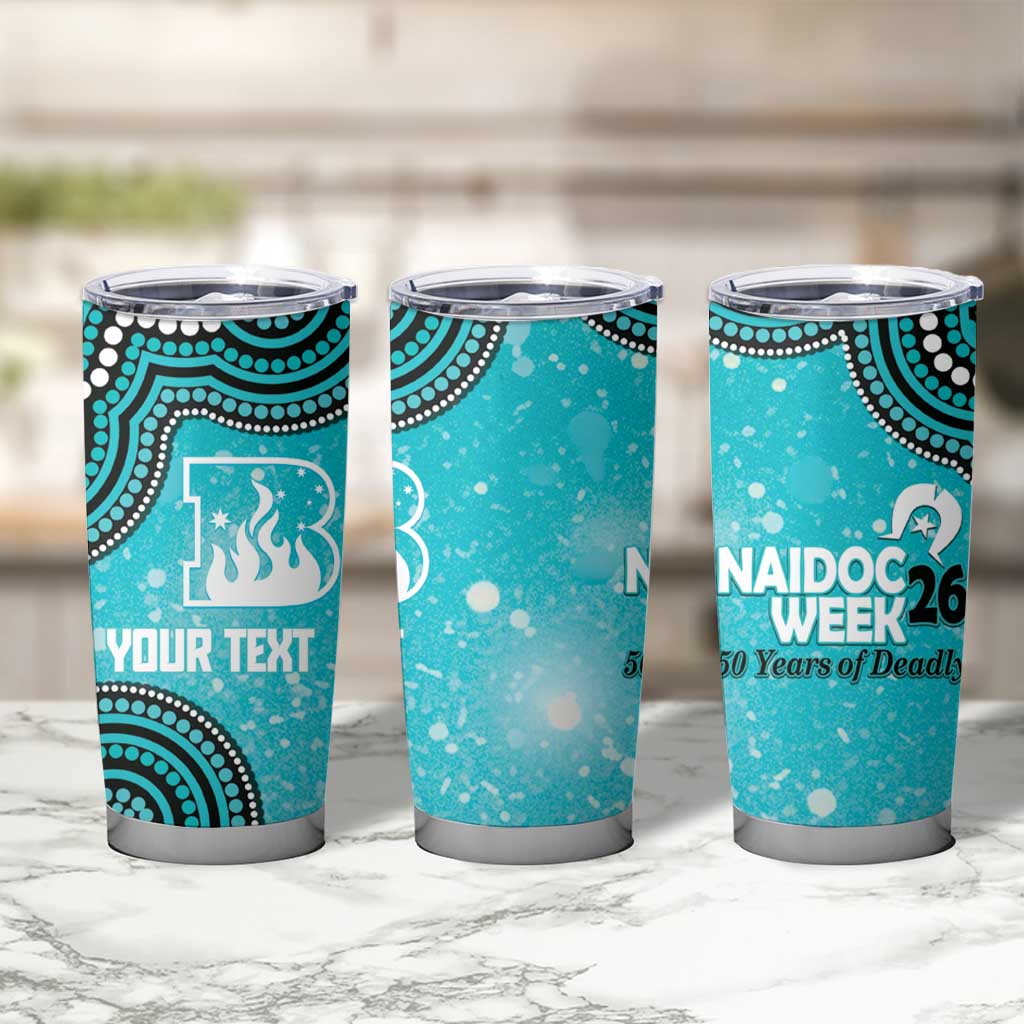 Brisbane Heat NAIDOC Week 2026 Custom Tumbler Cup 50 Years Deadly Indigenous Art Glitter Effect