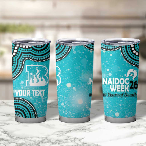 Brisbane Heat NAIDOC Week 2026 Custom Tumbler Cup 50 Years Deadly Indigenous Art Glitter Effect