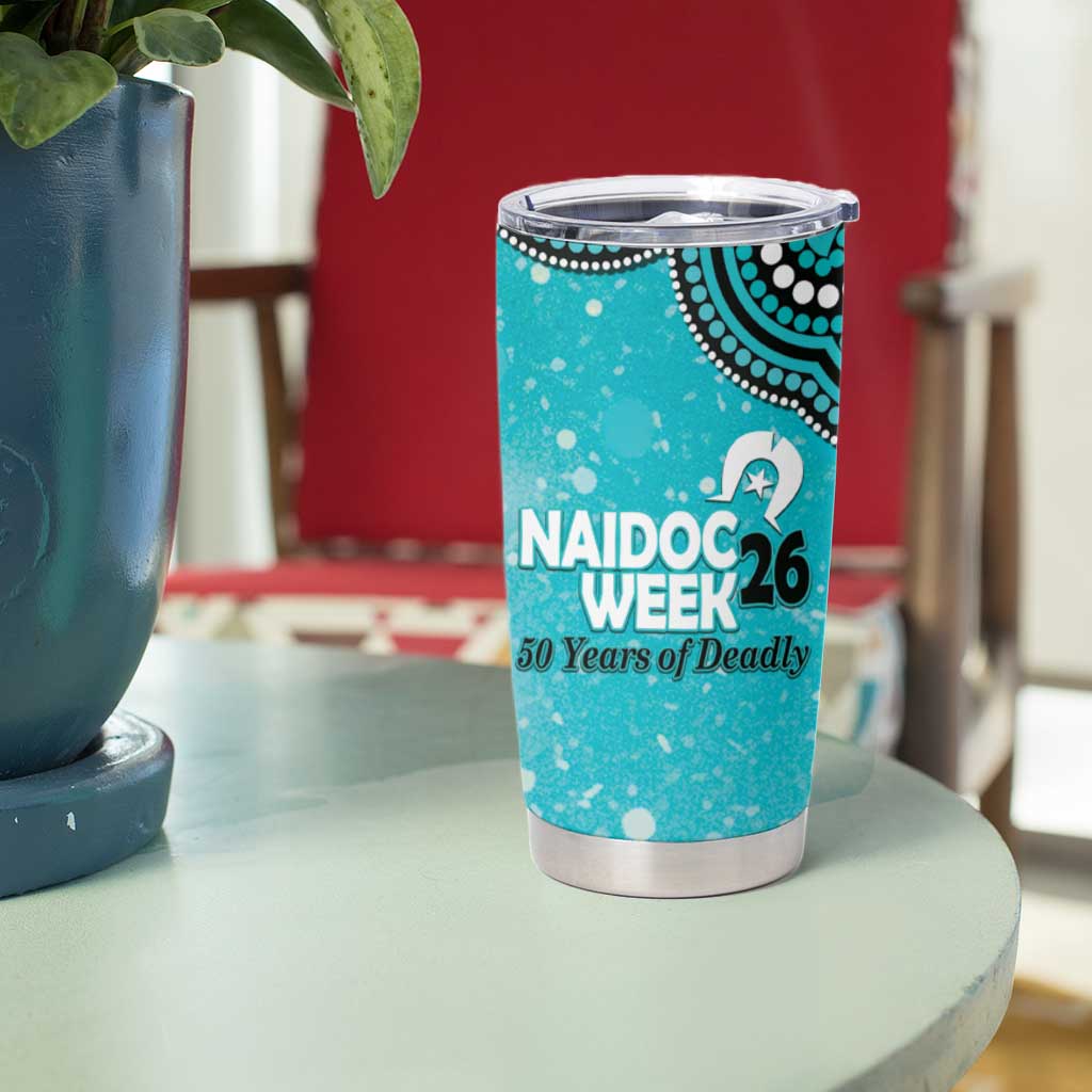 Brisbane Heat NAIDOC Week 2026 Custom Tumbler Cup 50 Years Deadly Indigenous Art Glitter Effect