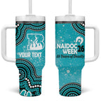 Brisbane Heat NAIDOC Week 2026 Custom Tumbler With Handle 50 Years Deadly Indigenous Art Glitter Effect