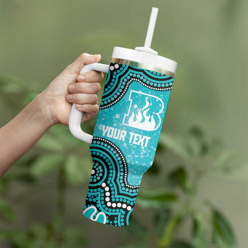 Brisbane Heat NAIDOC Week 2026 Custom Tumbler With Handle 50 Years Deadly Indigenous Art Glitter Effect