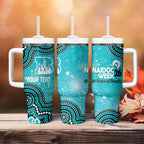 Brisbane Heat NAIDOC Week 2026 Custom Tumbler With Handle 50 Years Deadly Indigenous Art Glitter Effect