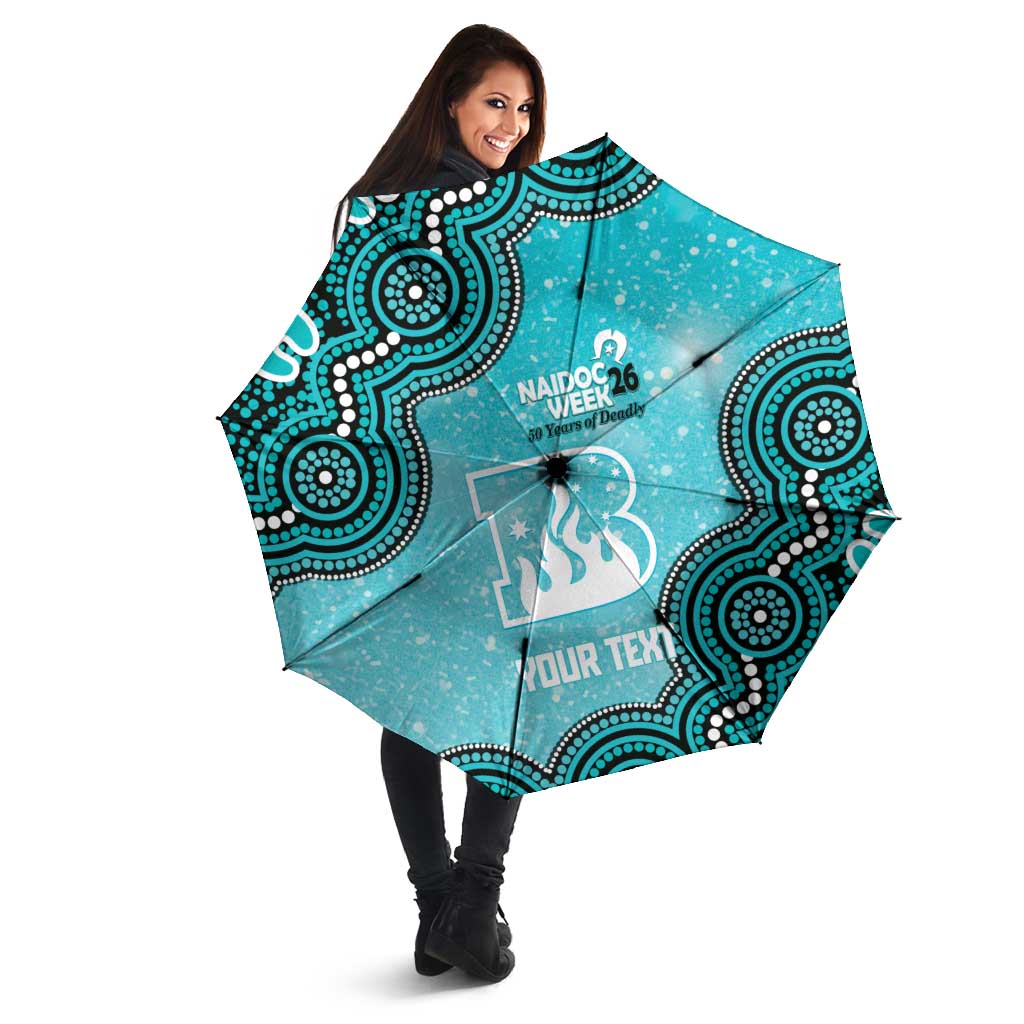 Brisbane Heat NAIDOC Week 2026 Custom Umbrella 50 Years Deadly Indigenous Art Glitter Effect