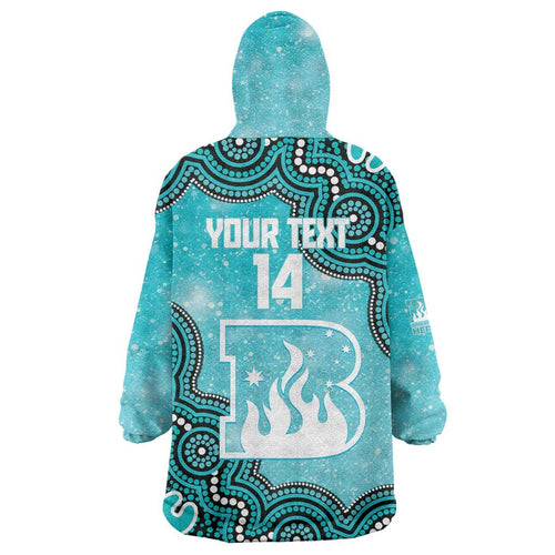 Brisbane Heat NAIDOC Week 2026 Custom Wearable Blanket Hoodie 50 Years Deadly Indigenous Art Glitter Effect