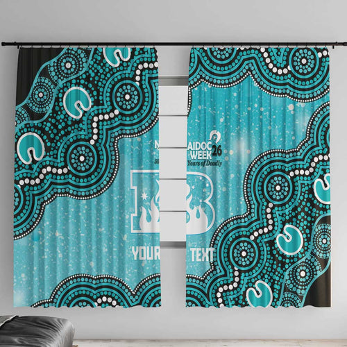 Brisbane Heat NAIDOC Week 2026 Custom Window Curtain 50 Years Deadly Indigenous Art Glitter Effect