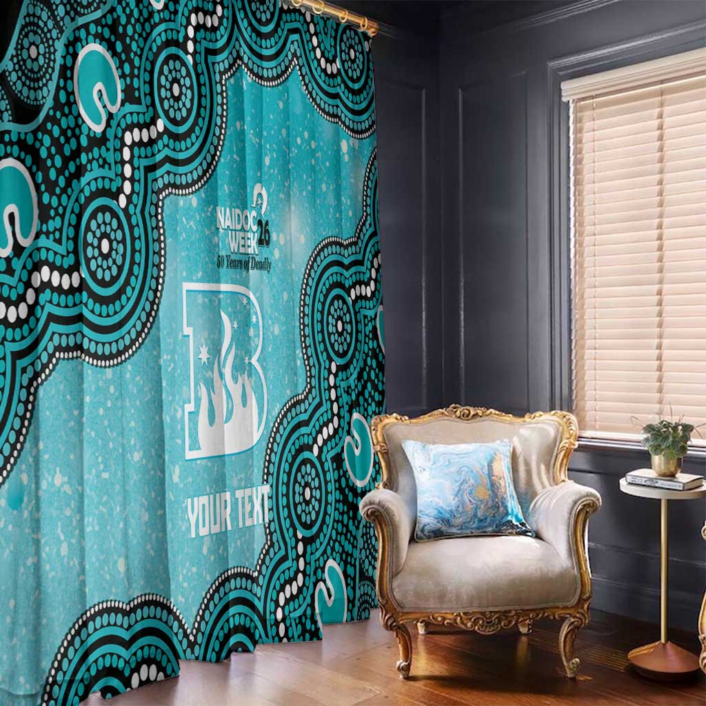 Brisbane Heat NAIDOC Week 2026 Custom Window Curtain 50 Years Deadly Indigenous Art Glitter Effect