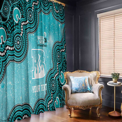 Brisbane Heat NAIDOC Week 2026 Custom Window Curtain 50 Years Deadly Indigenous Art Glitter Effect