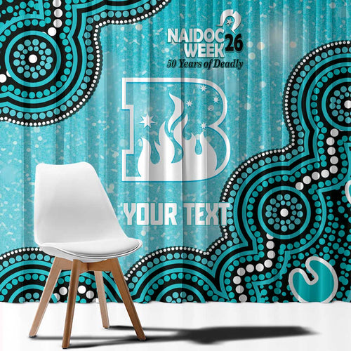 Brisbane Heat NAIDOC Week 2026 Custom Window Curtain 50 Years Deadly Indigenous Art Glitter Effect