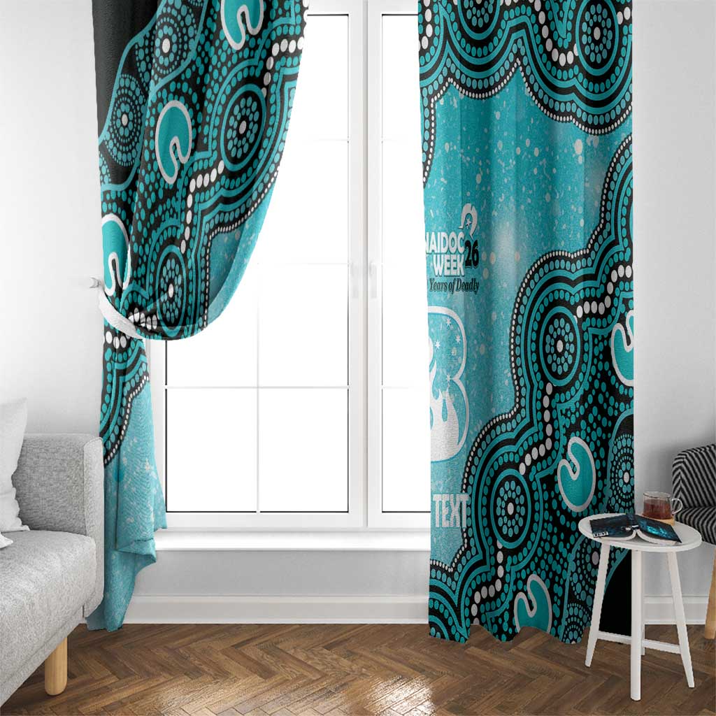 Brisbane Heat NAIDOC Week 2026 Custom Window Curtain 50 Years Deadly Indigenous Art Glitter Effect