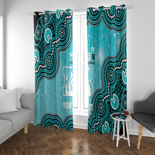 Brisbane Heat NAIDOC Week 2026 Custom Window Curtain 50 Years Deadly Indigenous Art Glitter Effect