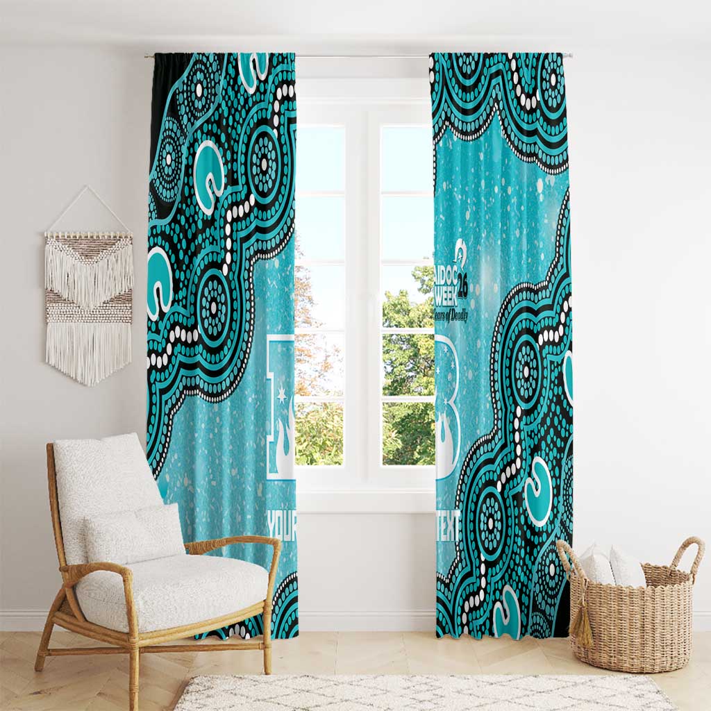 Brisbane Heat NAIDOC Week 2026 Custom Window Curtain 50 Years Deadly Indigenous Art Glitter Effect