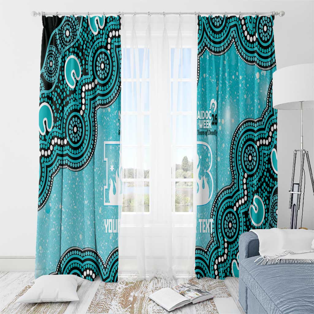 Brisbane Heat NAIDOC Week 2026 Custom Window Curtain 50 Years Deadly Indigenous Art Glitter Effect