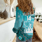 Brisbane Heat NAIDOC Week 2026 Custom Women Casual Shirt 50 Years Deadly Indigenous Art Glitter Effect