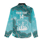 Brisbane Heat NAIDOC Week 2026 Custom Women Casual Shirt 50 Years Deadly Indigenous Art Glitter Effect