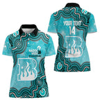 Brisbane Heat NAIDOC Week 2026 Custom Women Polo Shirt 50 Years Deadly Indigenous Art Glitter Effect