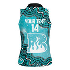 Brisbane Heat NAIDOC Week 2026 Custom Women Sleeveless Polo Shirt 50 Years Deadly Indigenous Art Glitter Effect