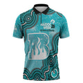 Brisbane Heat NAIDOC Week 2026 Custom Zipper Polo Shirt 50 Years Deadly Indigenous Art Glitter Effect