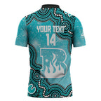 Brisbane Heat NAIDOC Week 2026 Custom Zipper Polo Shirt 50 Years Deadly Indigenous Art Glitter Effect