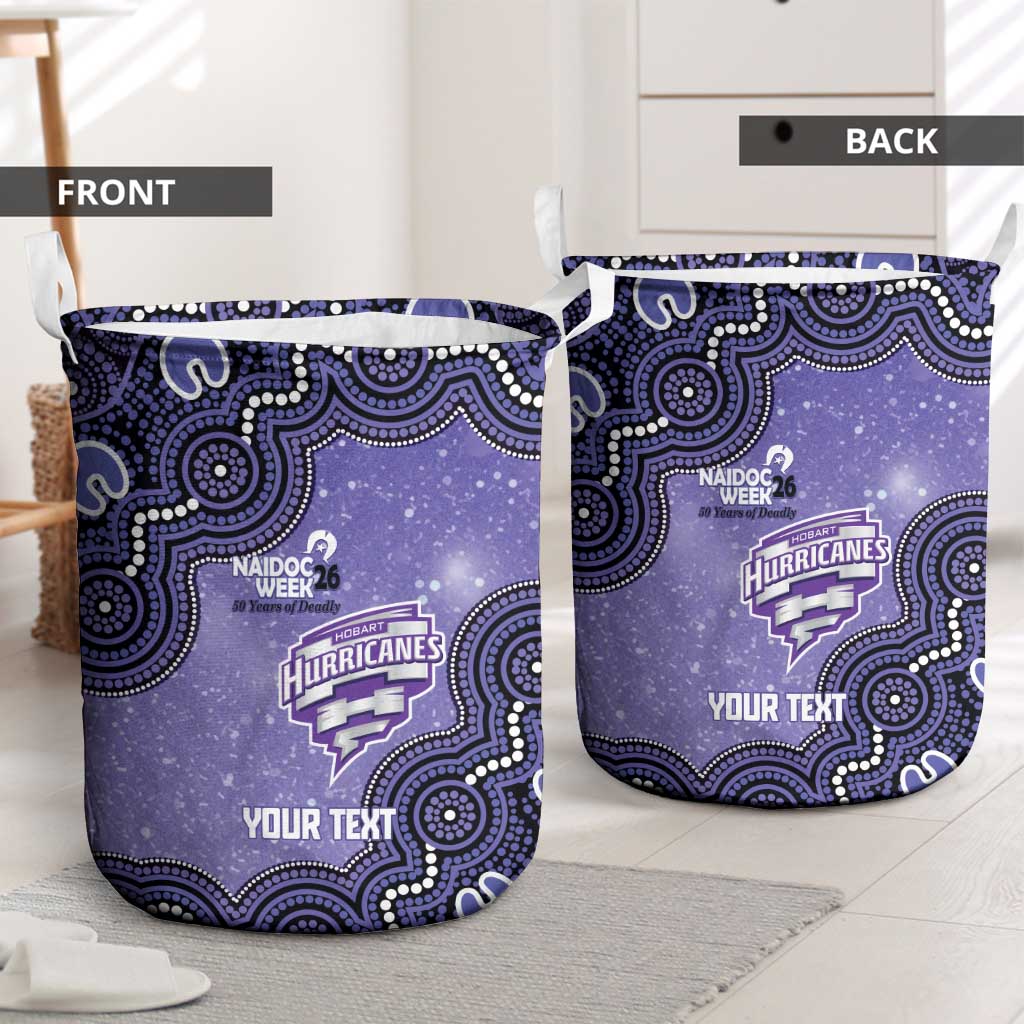 Hobart Hurricanes NAIDOC Week 2026 Custom Laundry Basket 50 Years Deadly Indigenous Art Glitter Effect