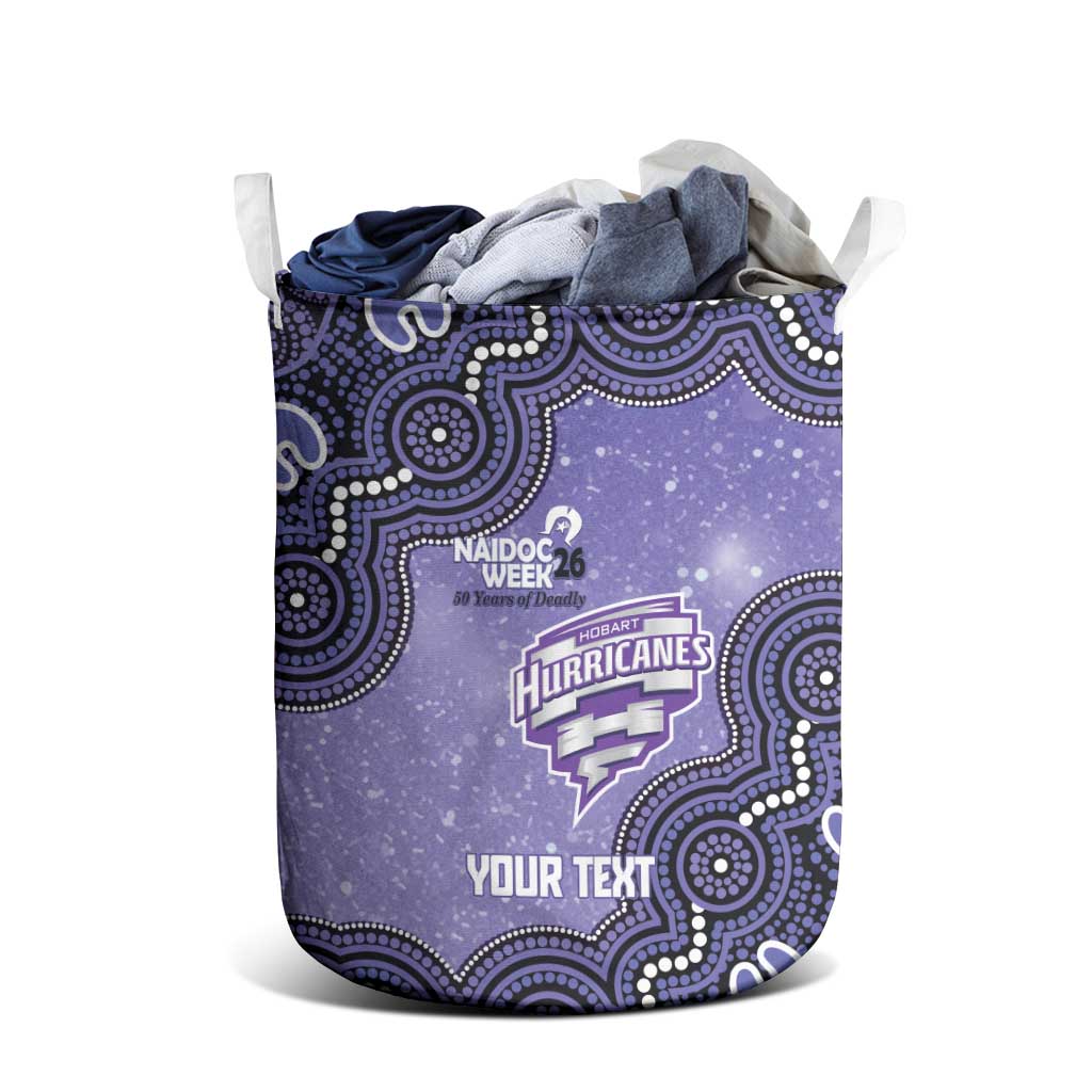 Hobart Hurricanes NAIDOC Week 2026 Custom Laundry Basket 50 Years Deadly Indigenous Art Glitter Effect