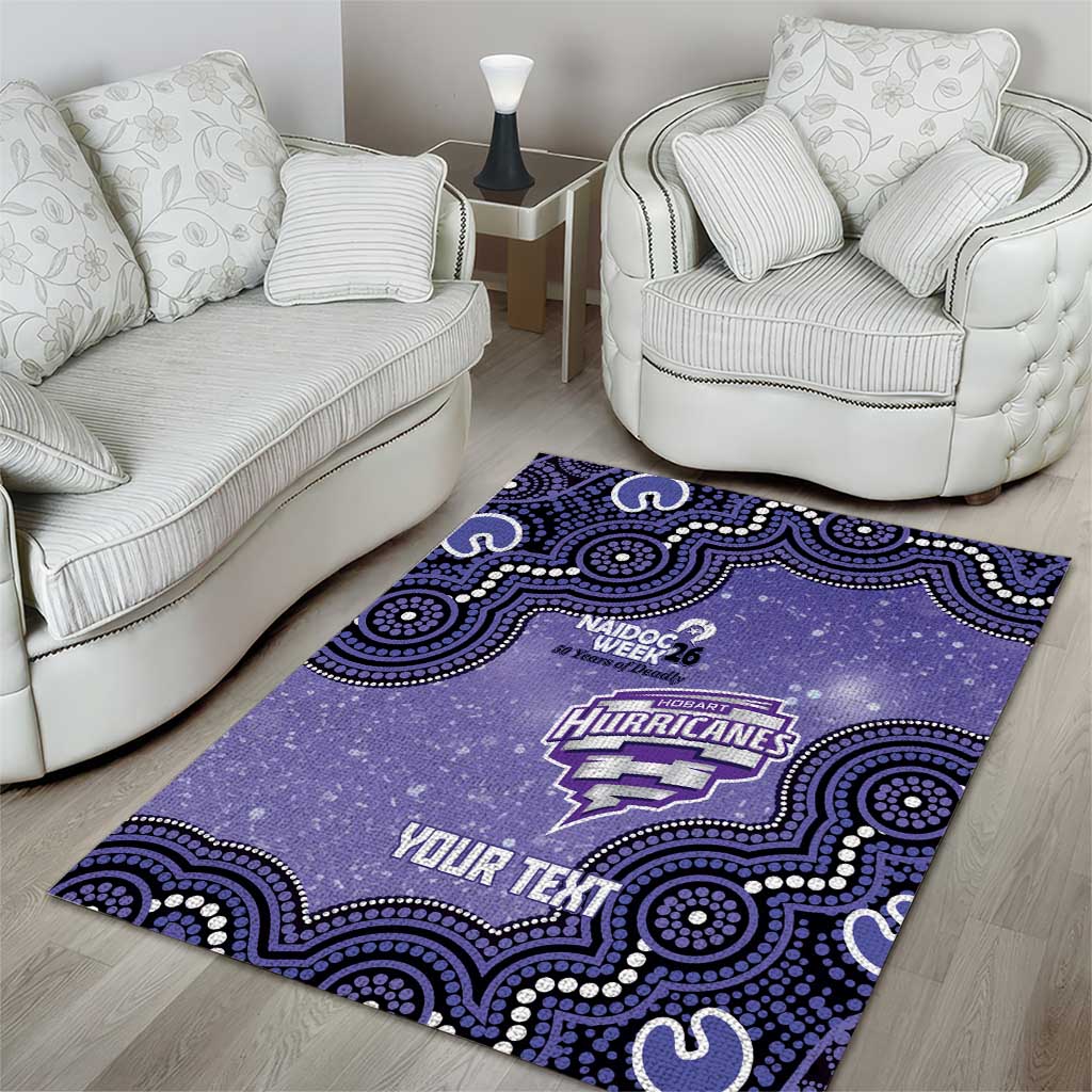 Hobart Hurricanes NAIDOC Week 2026 Custom Area Rug 50 Years Deadly Indigenous Art Glitter Effect