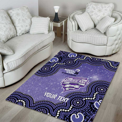Hobart Hurricanes NAIDOC Week 2026 Custom Area Rug 50 Years Deadly Indigenous Art Glitter Effect