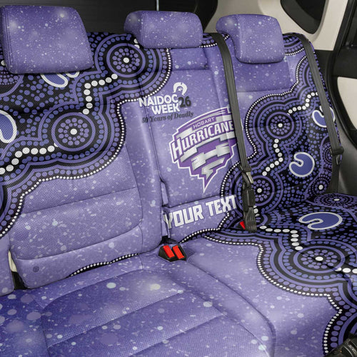 Hobart Hurricanes NAIDOC Week 2026 Custom Back Car Seat Cover 50 Years Deadly Indigenous Art Glitter Effect