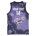 Hobart Hurricanes NAIDOC Week 2026 Custom Basketball Jersey 50 Years Deadly Indigenous Art Glitter Effect