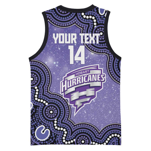 Hobart Hurricanes NAIDOC Week 2026 Custom Basketball Jersey 50 Years Deadly Indigenous Art Glitter Effect