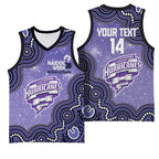 Hobart Hurricanes NAIDOC Week 2026 Custom Basketball Jersey 50 Years Deadly Indigenous Art Glitter Effect