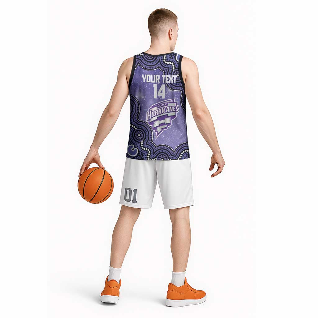 Hobart Hurricanes NAIDOC Week 2026 Custom Basketball Jersey 50 Years Deadly Indigenous Art Glitter Effect