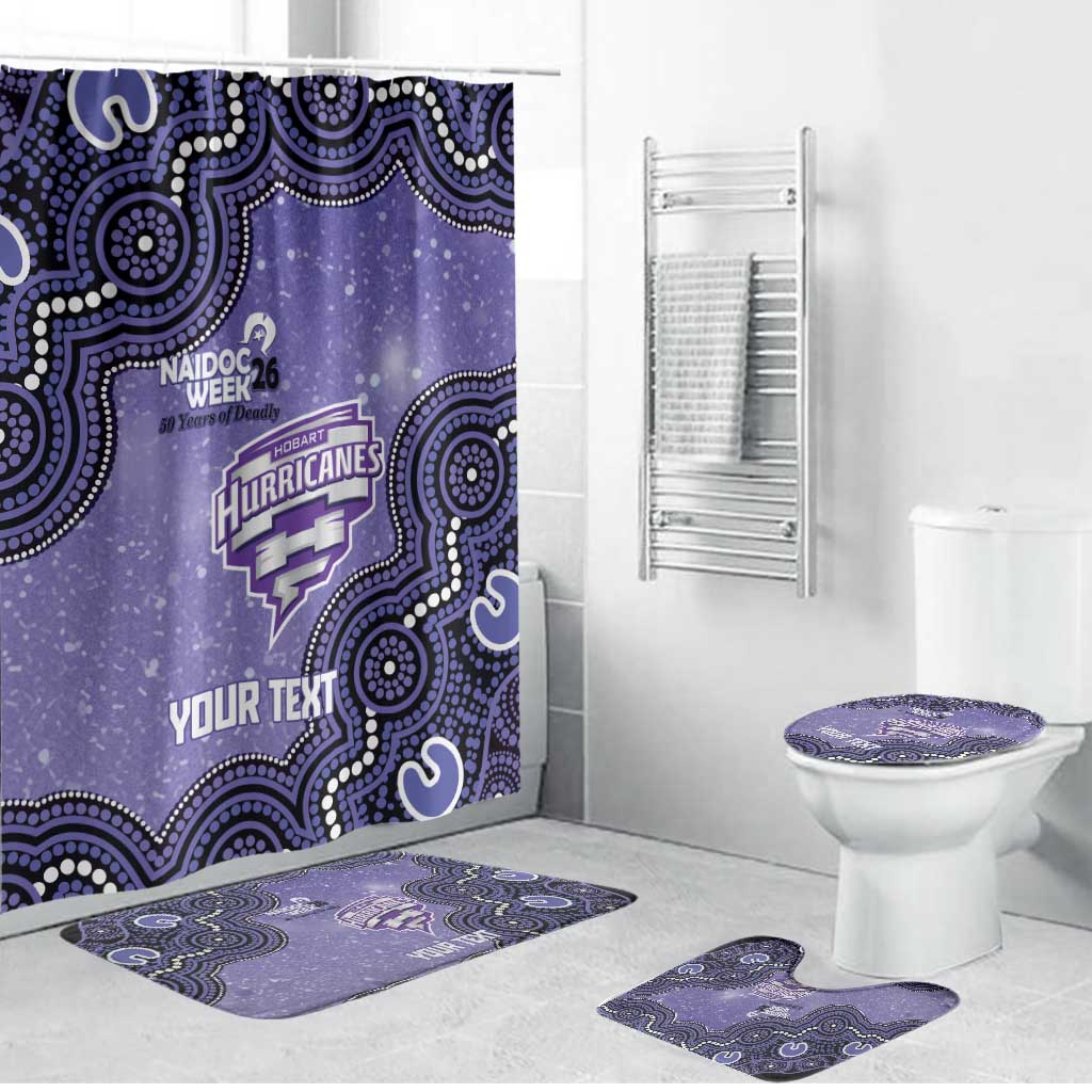 Hobart Hurricanes NAIDOC Week 2026 Custom Bathroom Set 50 Years Deadly Indigenous Art Glitter Effect