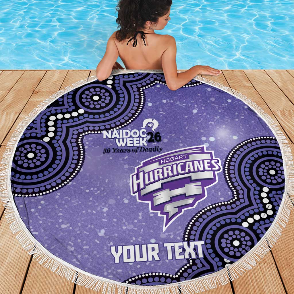 Hobart Hurricanes NAIDOC Week 2026 Custom Beach Blanket 50 Years Deadly Indigenous Art Glitter Effect