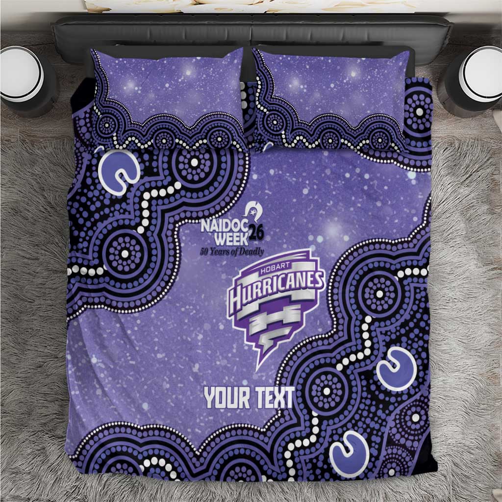 Hobart Hurricanes NAIDOC Week 2026 Custom Bedding Set 50 Years Deadly Indigenous Art Glitter Effect