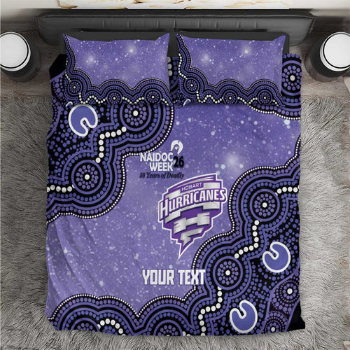 Hobart Hurricanes NAIDOC Week 2026 Custom Bedding Set 50 Years Deadly Indigenous Art Glitter Effect