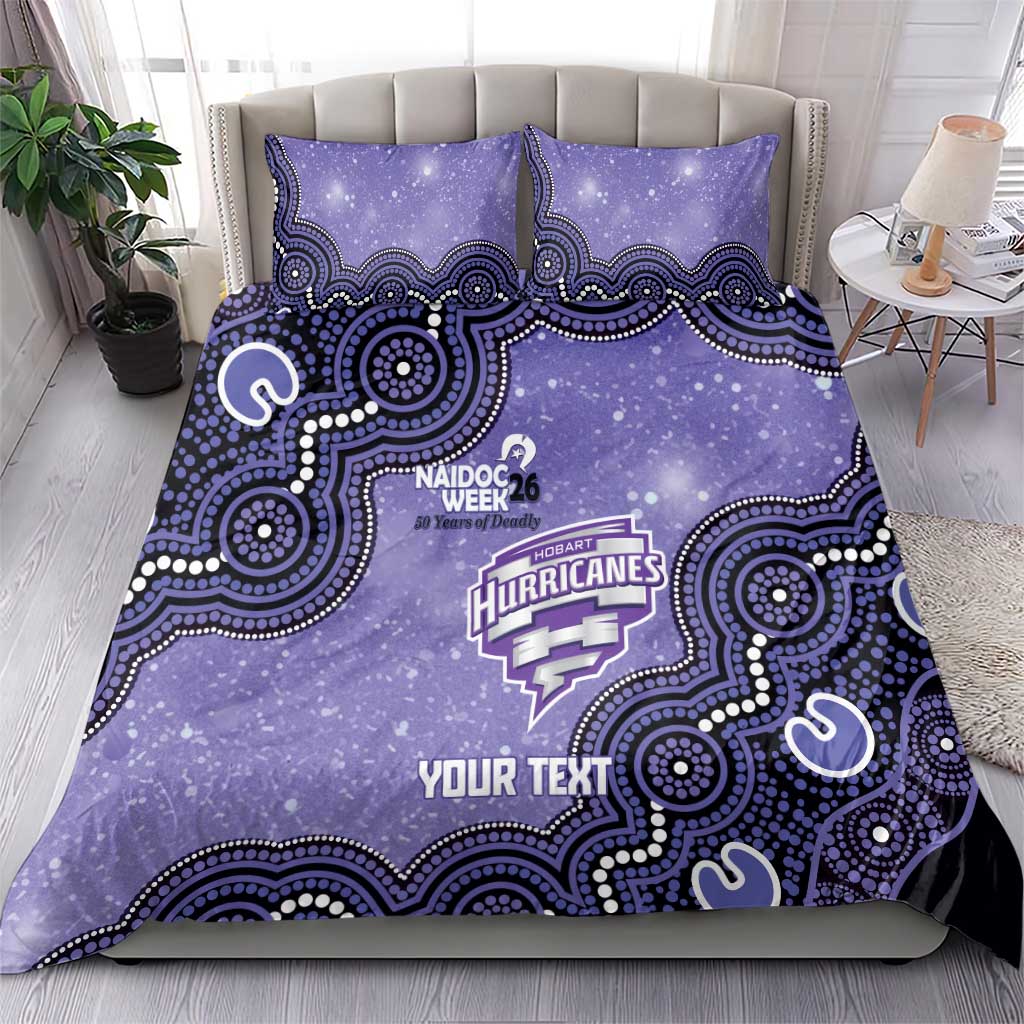 Hobart Hurricanes NAIDOC Week 2026 Custom Bedding Set 50 Years Deadly Indigenous Art Glitter Effect