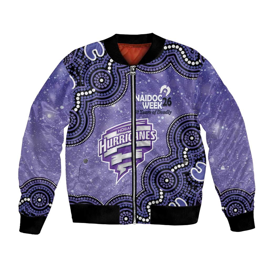 Hobart Hurricanes NAIDOC Week 2026 Custom Bomber Jacket 50 Years Deadly Indigenous Art Glitter Effect