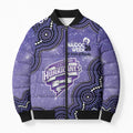 Hobart Hurricanes NAIDOC Week 2026 Custom Bomber Puffer Jacket 50 Years Deadly Indigenous Art Glitter Effect