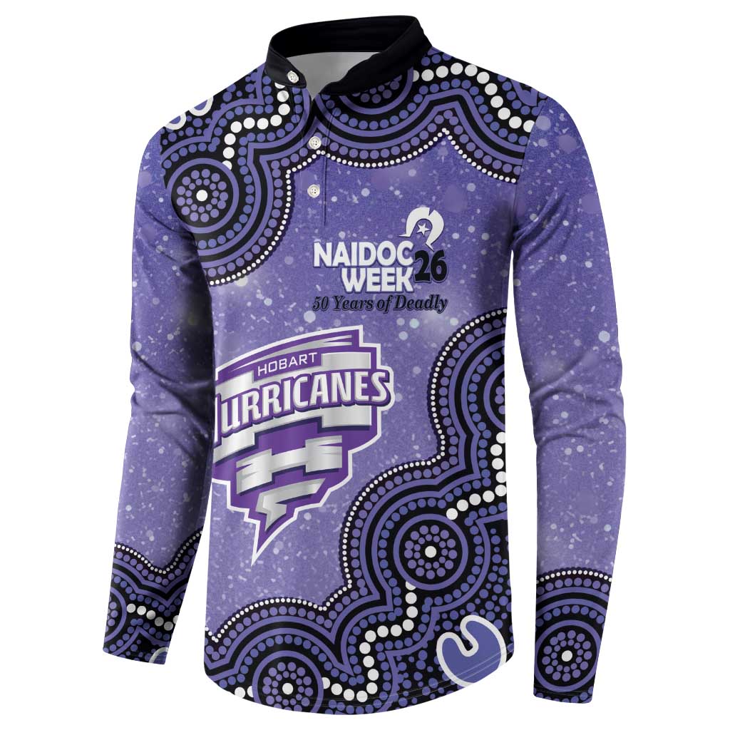 Hobart Hurricanes NAIDOC Week 2026 Custom Button Sweatshirt 50 Years Deadly Indigenous Art Glitter Effect