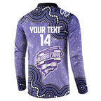 Hobart Hurricanes NAIDOC Week 2026 Custom Button Sweatshirt 50 Years Deadly Indigenous Art Glitter Effect